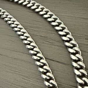Cuban Link Chain in White Gold - 5mm